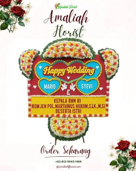 Papan Bunga Pernikahan Solokpandan